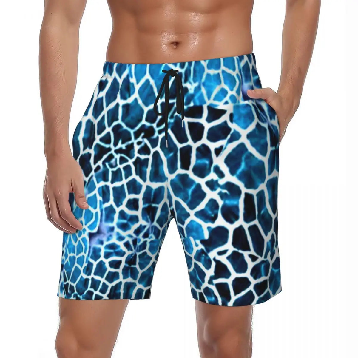 Rainbow Giraffe Board Shorts Summer Animal Print Board Short Pants Men Printed Running Surf Breathable Swim Trunks