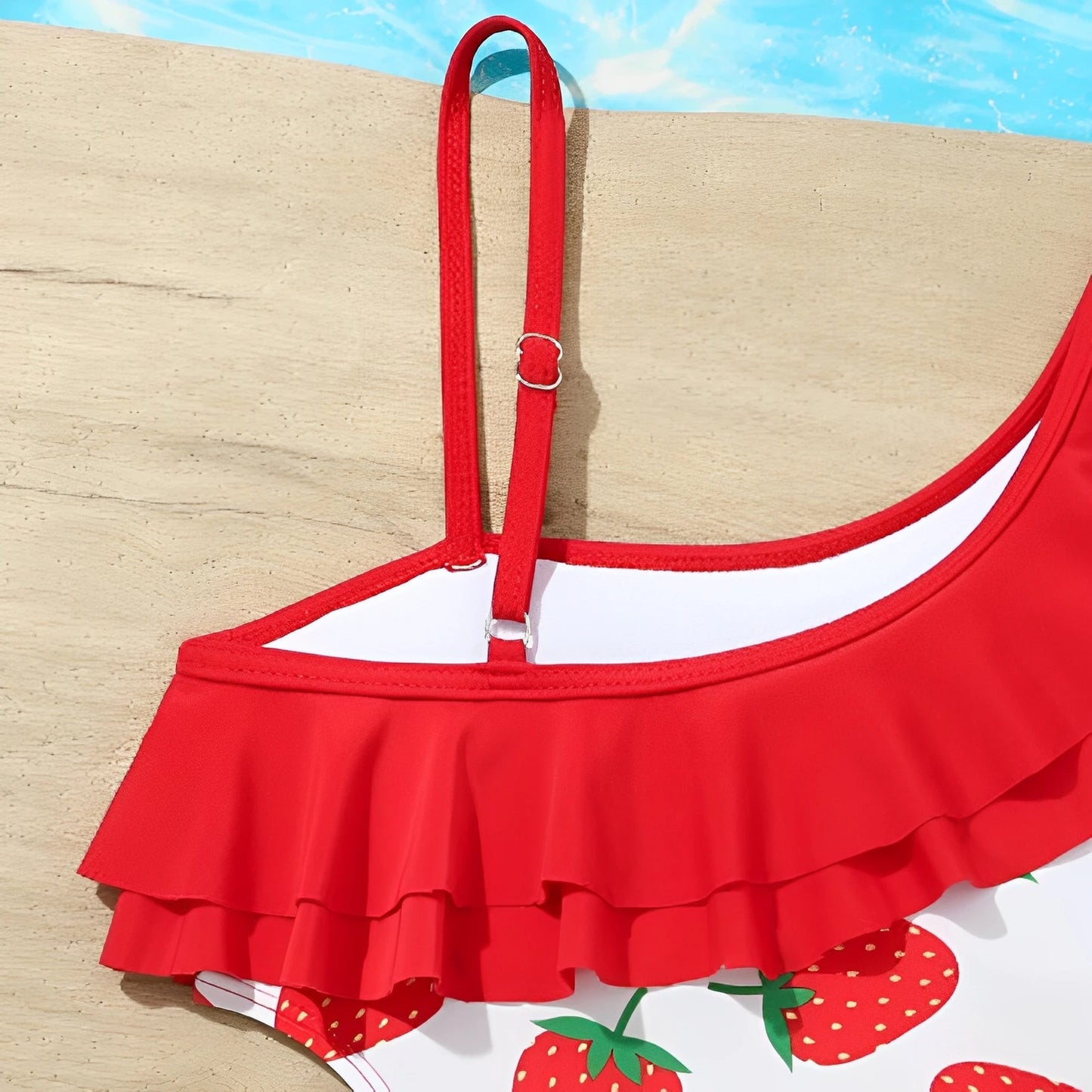 Girls Printed Ruffle Swimsuit One Piece Kids Swimwear Children Swimming Bathing Swim Suit Beachwear