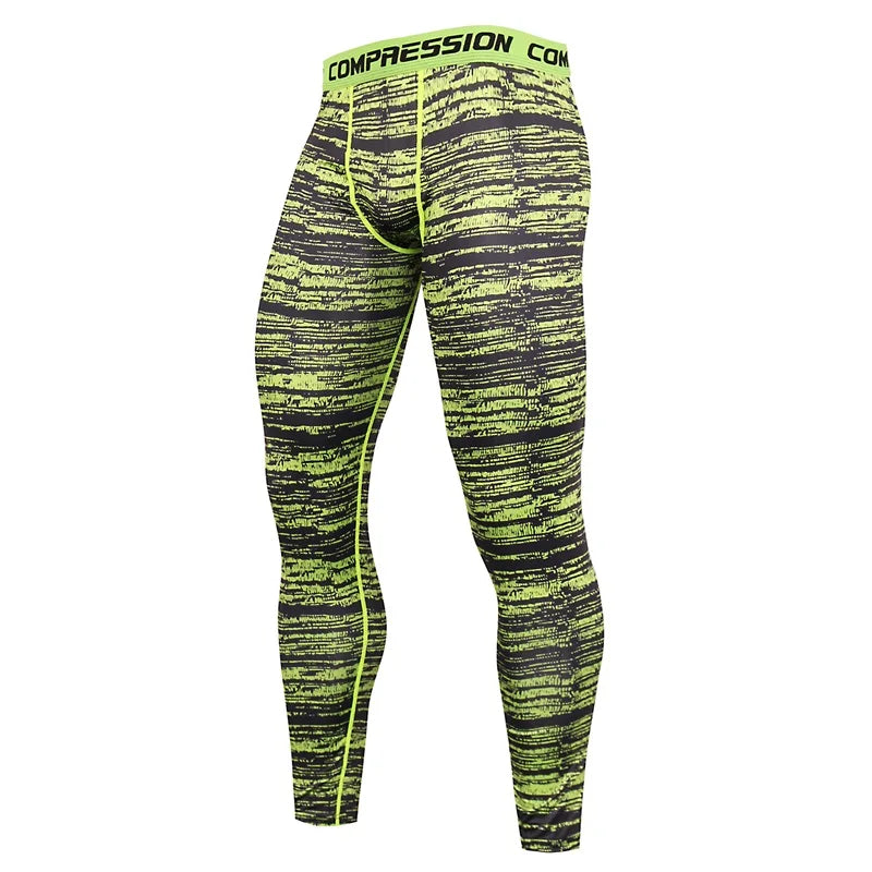 Men Camouflage Tights Man Fitness Compression Pants Quick-drying Rashguard Elastic Leggings for Gym Training