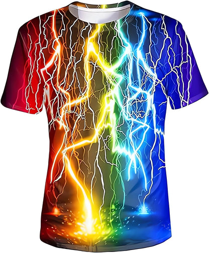 Neutral Color 3D Pattern T-shirt Sleeve with Round Neck Digital Design Suitable for Young People's Fashion and Trendy Comfort