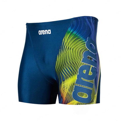 Men's Swim Jammer Athletic Training Swimsuit Shorts Swimming Trunks Jammer Swimwear Beach Tights Shorts Quick Dry Surf Pants