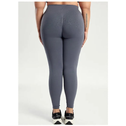 Yoga Pants for Women, Plus Size Running Leggings, High Waist Seamless Long Pants for Obese Fitness