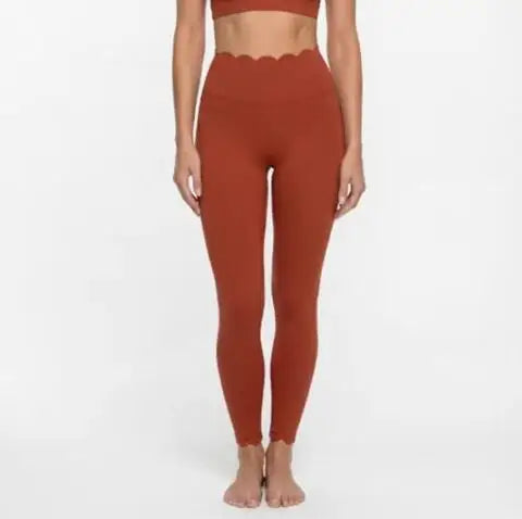 Laser Wave Plastic Elastic High Waist Tight Pants for Women, Speed Drying Fitness Running, Tight Bottom Pants XP172