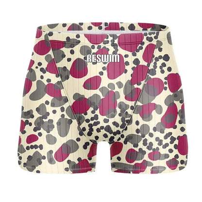 Men's Swim Jammer Swimsuit Athletic Training Racing Swimwear Swimming Trunks For Beach Tights Shorts Quick Dry Bathing Suit
