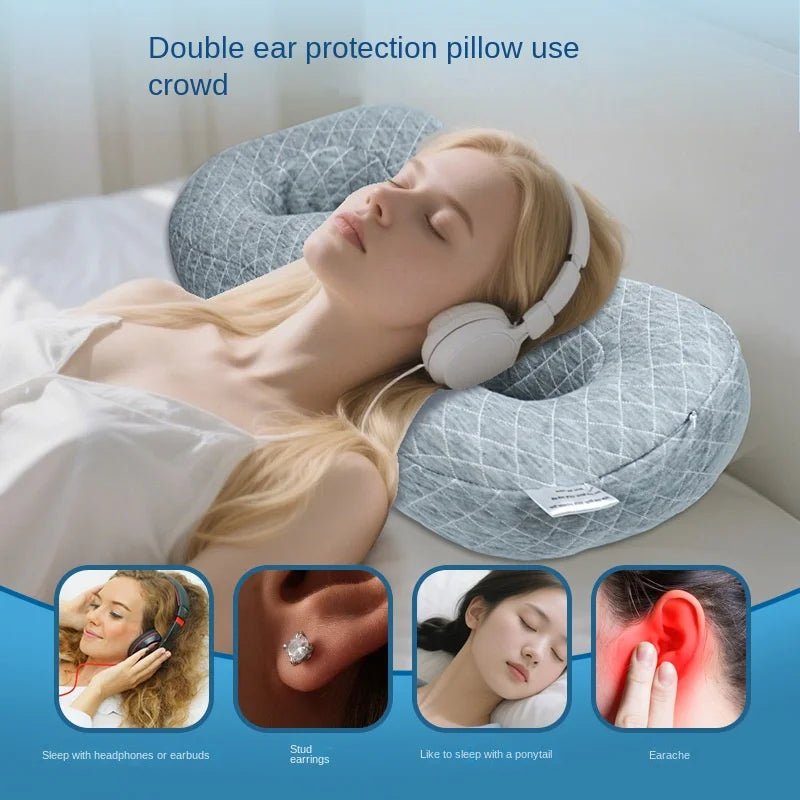 Ear hole protection pillow,pressure resistant ear pillow,non pressure ear pillow,side sleeping hollow music pillow,beauty pillow