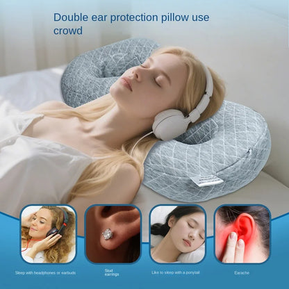 Ear hole protection pillow,pressure resistant ear pillow,non pressure ear pillow,side sleeping hollow music pillow,beauty pillow