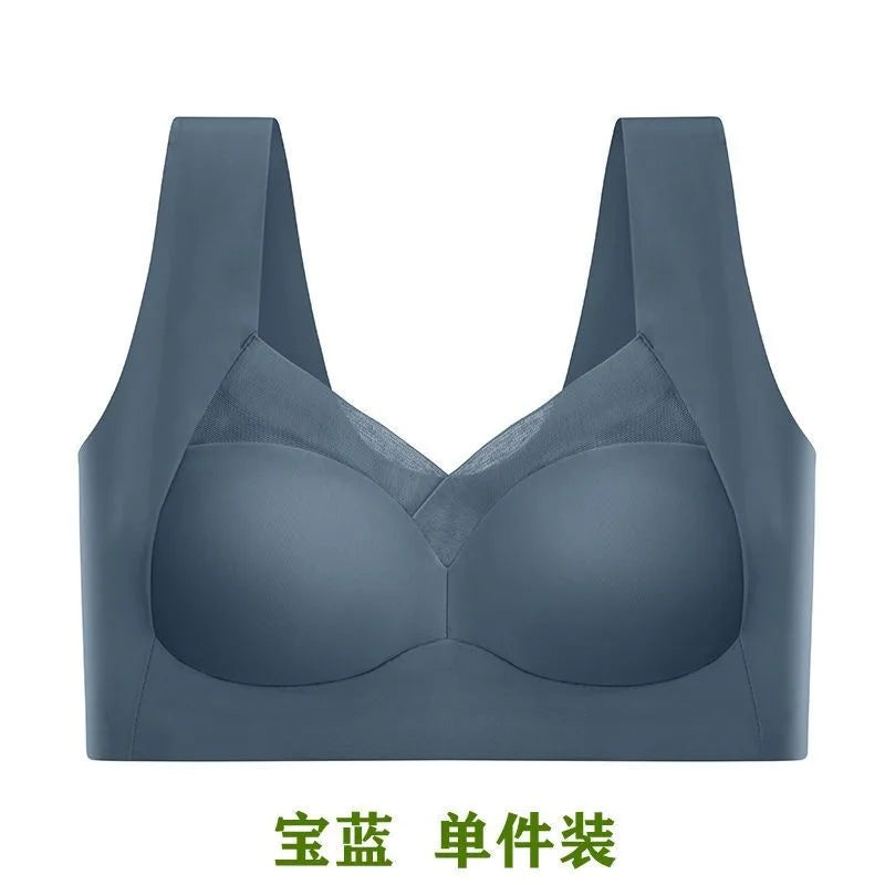 Woman Top Bra Push Up Bra Seamless Ice Silk Underwear Women Unwired Ring Sleep Lingerie Fitness Sports Bralette Invisible