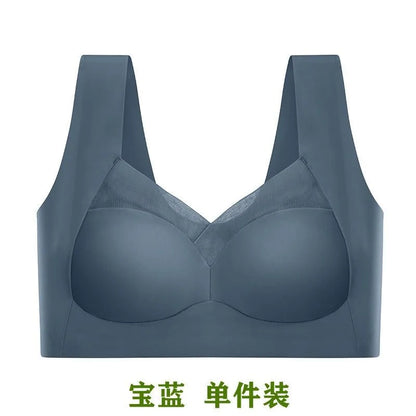 Woman Top Bra Push Up Bra Seamless Ice Silk Underwear Women Unwired Ring Sleep Lingerie Fitness Sports Bralette Invisible