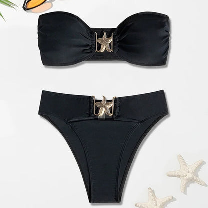 Black Bikinis Women's Swimwear Female Swimsuit For Swimming Wear Bathing Suits Brazilian Bikini Set Beachwear Pool Bather