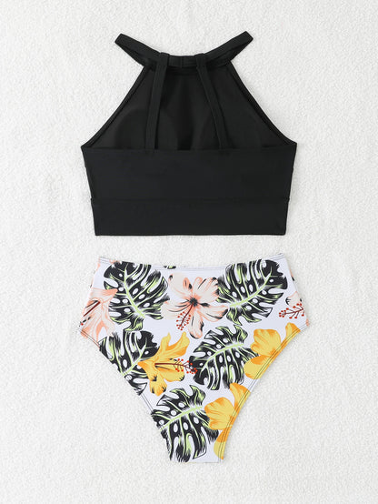 High Waist Swimsuit Bikini Women Printed Swimwear Female Bathers Swimming Bathing Swim Suit Summer Beachwear