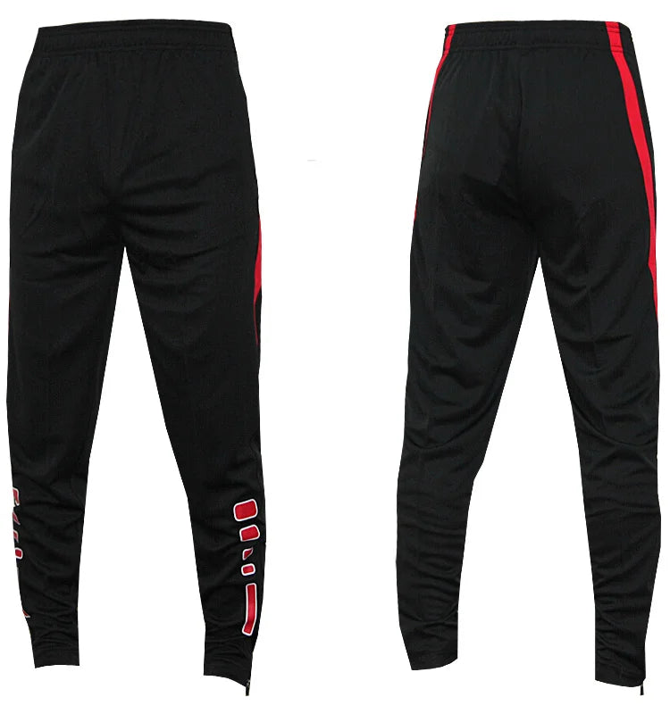 Men Running Sport Pants With Zipper Pockets Football Joggings Training Sweatpants Basketball Soccer Trousers workout pant Male