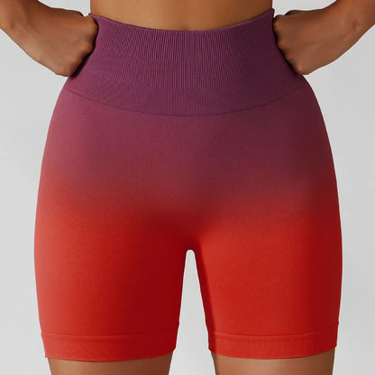 Summer Seamless High Waist Yoga Shorts Butt Lift Cycling Shorts Gym Shorts Women Pants Breathable Tie-dye Sports Leggings Women