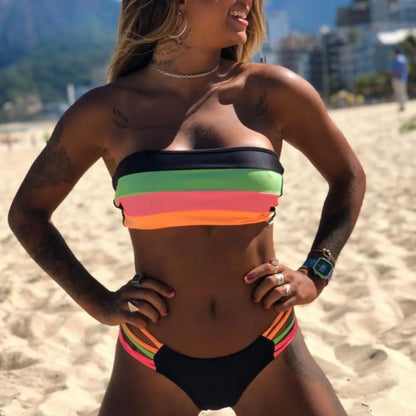 Push Up Bikini Print Swimsuit Swimwear Women Low Waist Bathing Suit Bikinis Set Beachwear Brazilian Biqiuni XL