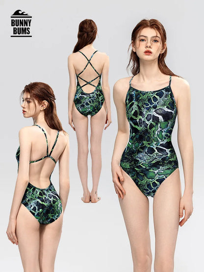 5 Designs Women Professional One-Piece Swimsuit Swimwear