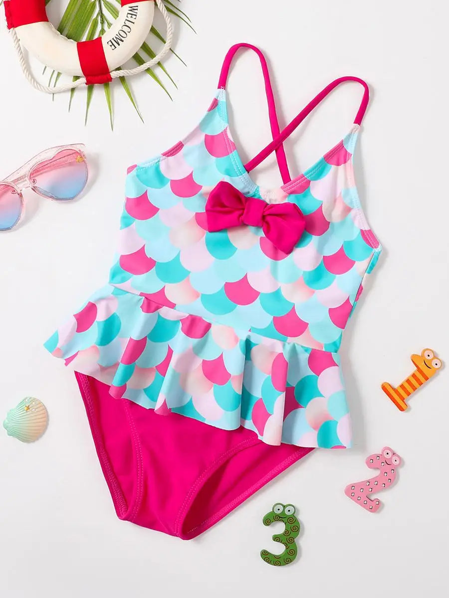 Girls Swimsuit Summer One Piece Bathing Suit Baby Swimwear Kids Girl Bikini Sets Children's Swimming Clothes Beachwear