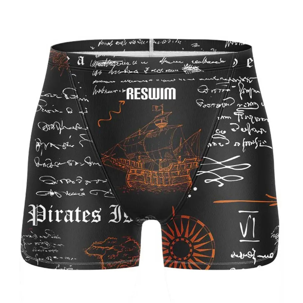Swim Boxers Summer Swimming Trunks Men's Swim Jammer Surf Shorts Endurance Athletic Training Swimsuit Pants GYM Swimwear Beach Tights Shorts