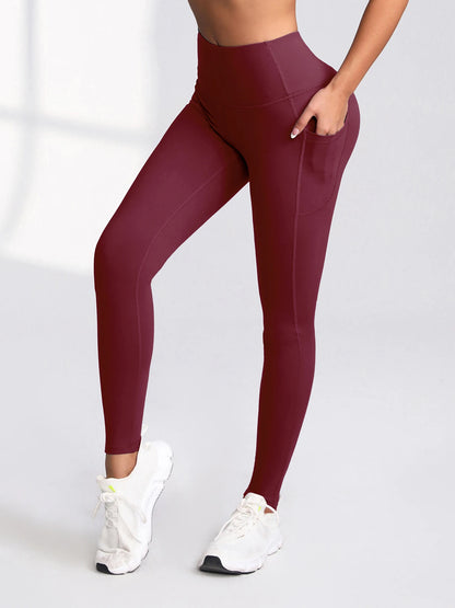 S-2XL Autumn Pockets Gym Leggings Women Push Up High Waist Running Outdoors Sports Leggings Women Activewear Stretch Pants