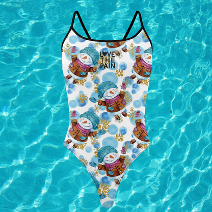 Love The Pain Women One-Piece Swimsuit Pool Bathers Squad Back Monokini Bathing Suits Beachwear Triathlon Functional Training Swimwear