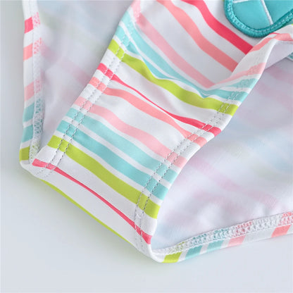 Summer Children Girl Swimsuit Icecream Design Kids Children Newborn Swimwear Beach Wear Bathing Suit