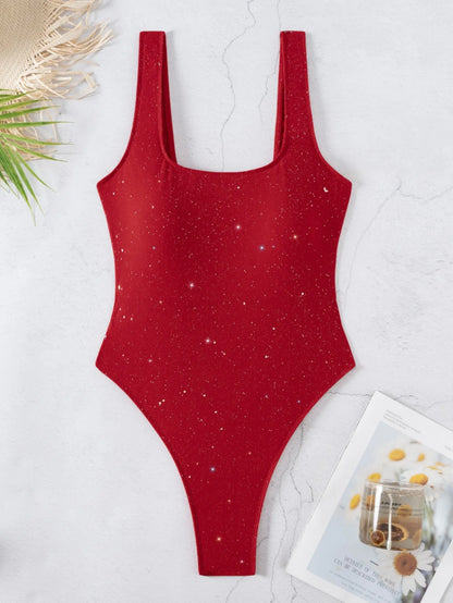 Female Solid Strapped Swimwear Women Push Up One Piece Swimsuit Monokini Lady Backless Hollow Bathing Suit