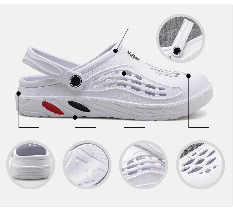 Men Sandals Light EVA Men's Casual Shoes Hole Shoes Clogs Home Garden Outdoor Male Beach Flat Slippers Big Size 49
