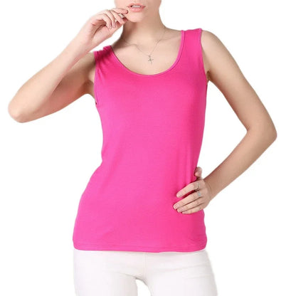 U-neck plus size vest large collar camisole bottoming shirt pink top women's clothing 6XL 5XL 4XL tank tops