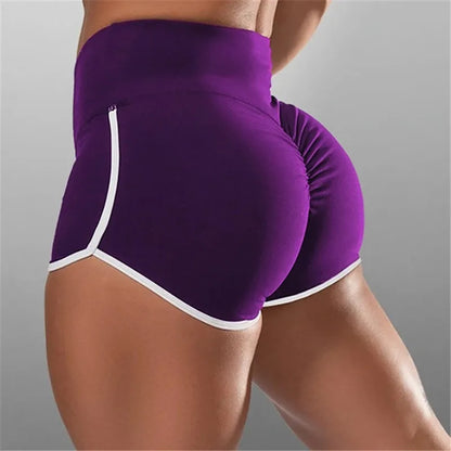 S-3XL Summer Quick-drying Running Shorts For Women  High Waist Women Exercise Hips Push Up Sportswear Casual Yoga Pants
