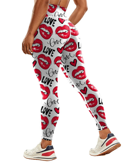 Women's 50-color high-waist printed yoga pants, hip-lifting tight quick-drying sports yoga pants