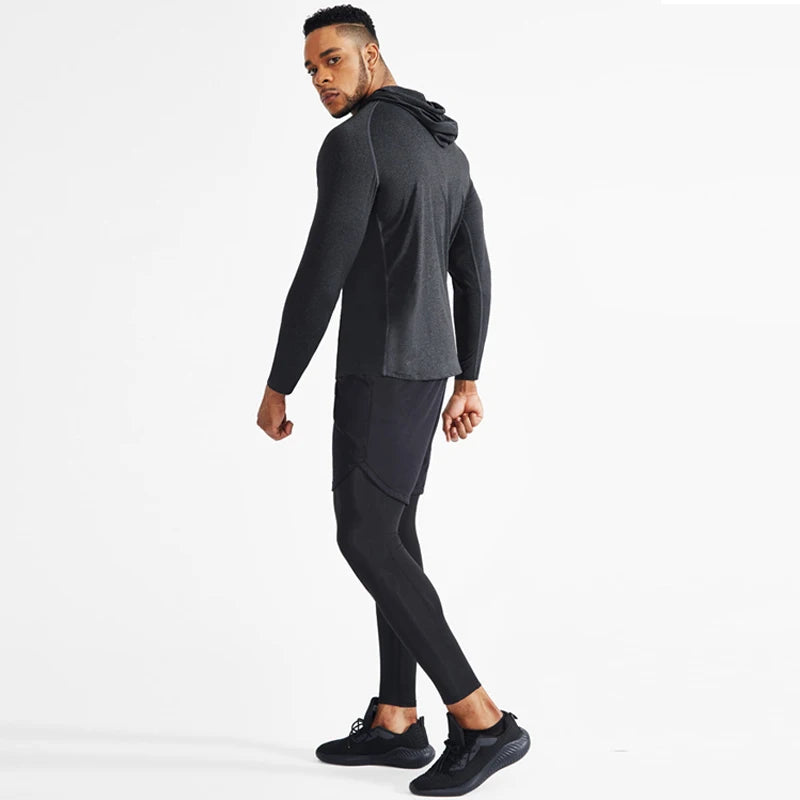 Bodybuilding Muscle Hoodie Men Sportswear Training Jacket Gym Fitness Workout Pullover Athletic Tracksuit Running Hoodie Men