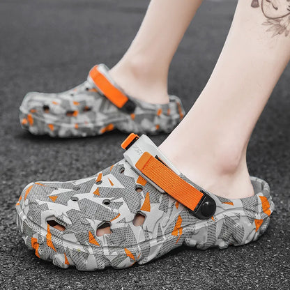 47 Size Summer Men Sandals Light EVA Men's Casual Shoes Hole Shoes Clogs Home Garden Outdoor Male Beach Flat Slippers