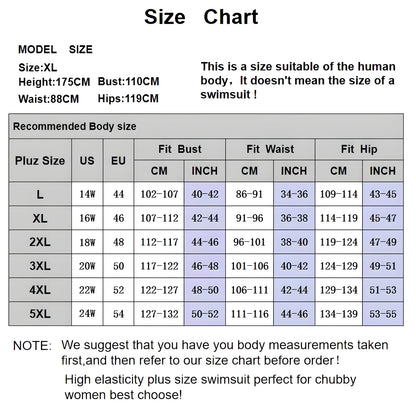 Plus Size Swimsuits Woman Two-Piece Surf Swimwear Sports Beachwear High Waist Bathing Suit Pool Women's Swimming Suit