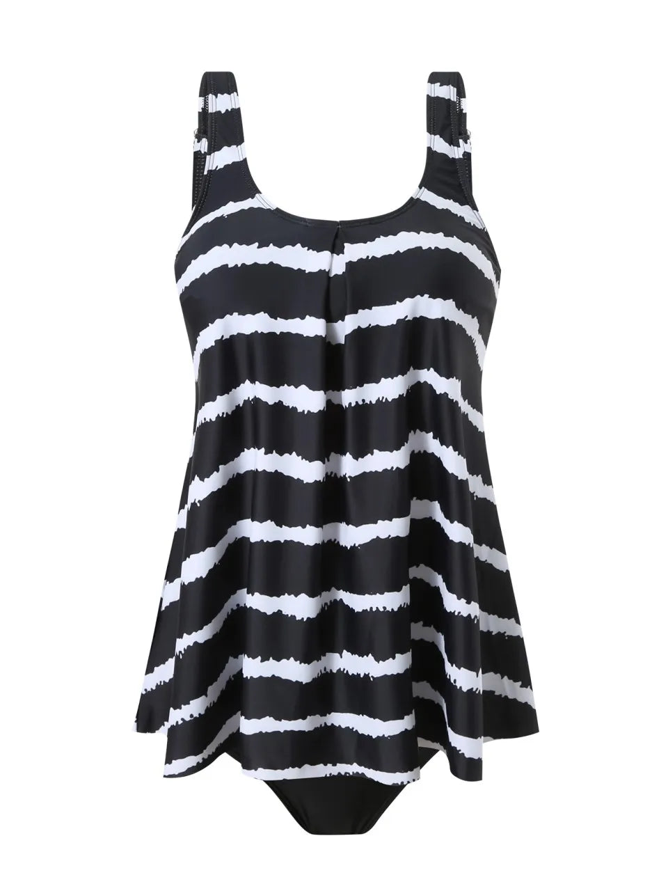 Striped Printed Tankini Strappy Swimsuit Women Two Pieces Beach Skirt Swimwear Female Bathers Bathing Swim Suit Beachwear