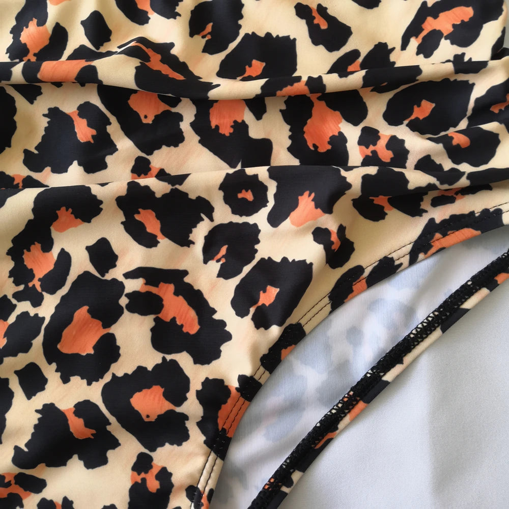 Bikini Two Piece Suit Cross Front Slim High Waisted Bottom Solid/Print Breathable Quick Drying Beachwear