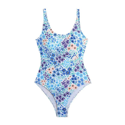 Swimwear Women One-Piece Swimsuit Woman Bodysuit Floral Print Swimming Suit Beach Wear Bathing Suit Monokini