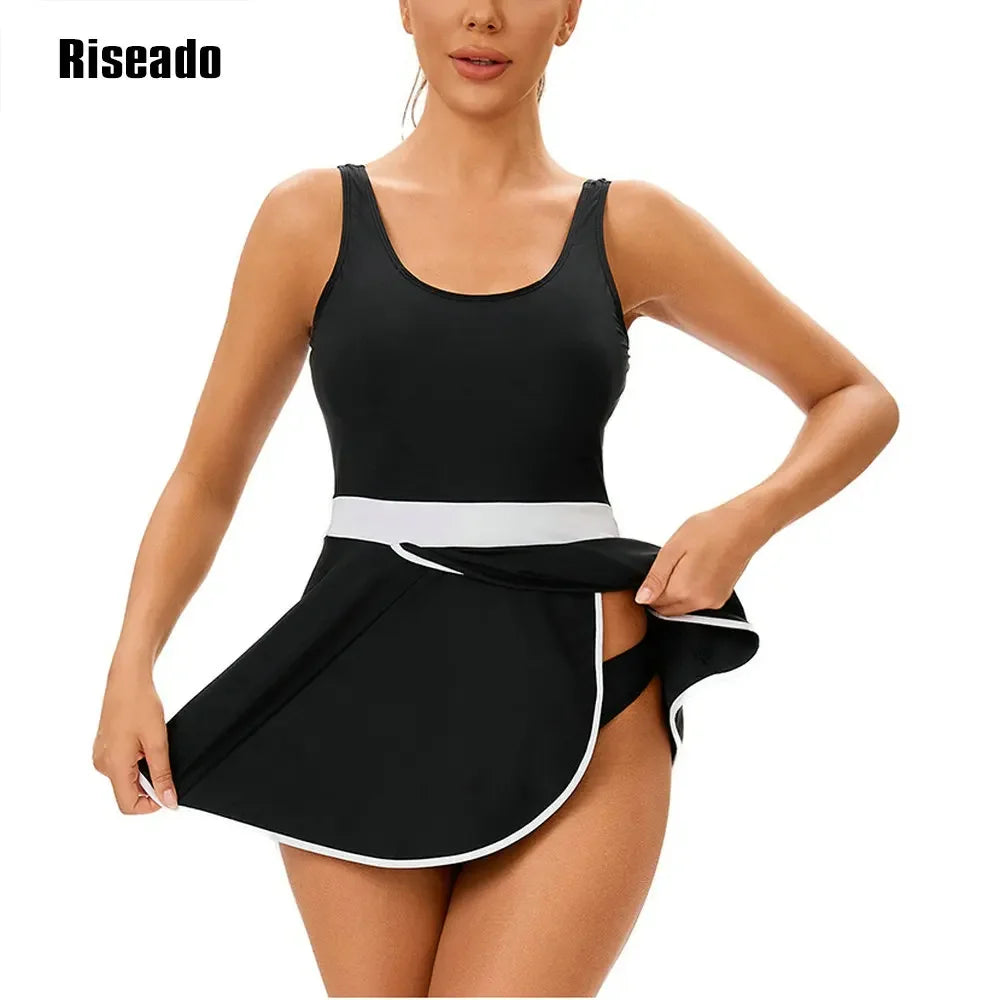 Tankini Swimsuits for Women Two Piece Tummy Control Swim Skirt