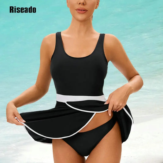 Tankini Swimsuits for Women Two Piece Tummy Control Swim Skirt