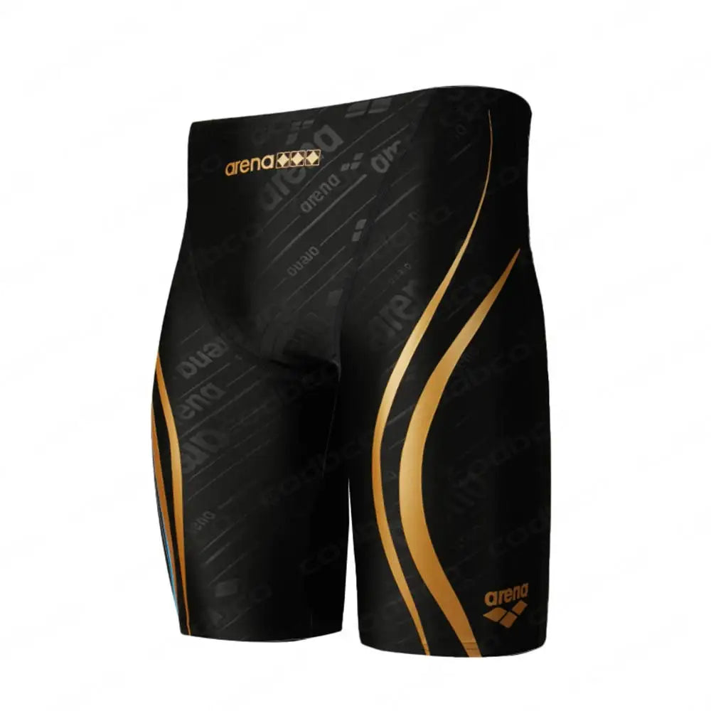 Summer Men's Swim Jammer Swimsuit Shorts Print Beach Surfing Tights Shorts Quick Dry Swimming Trunks Sports Swim Pants Swimwear