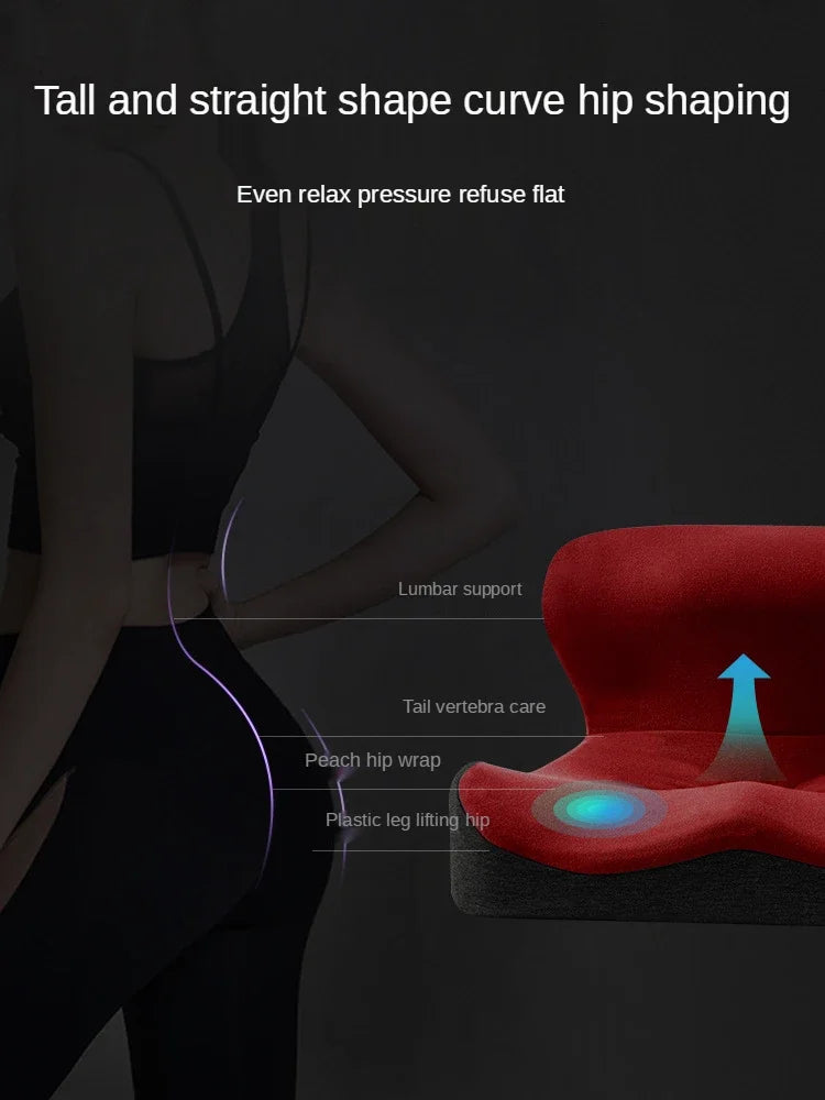 Upgrade "L" Shape Memory Foam Orthopedic Cushion Comfort Ergonomic Design Back Coccyx Pillow Car Seat Office Chair Pain Relief
