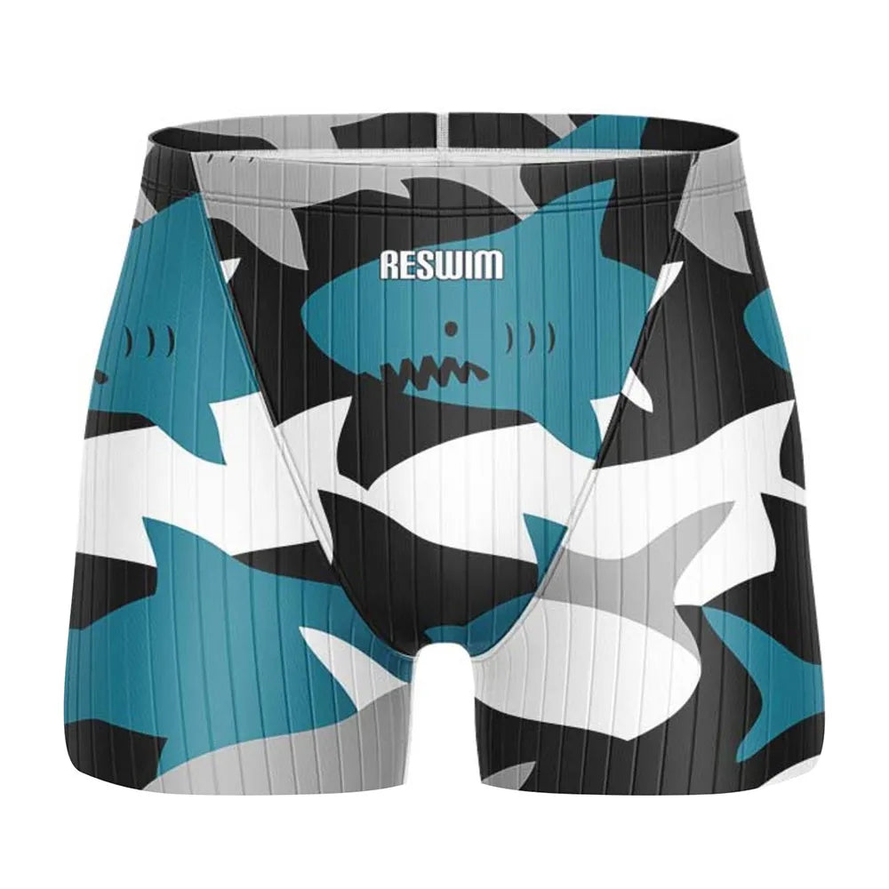 Men's Jammers Swimwear Athletic Training Swimsuit Swim Tights Shorts Swimming Trunks Beach UV Pants Breathable Bathing Suit