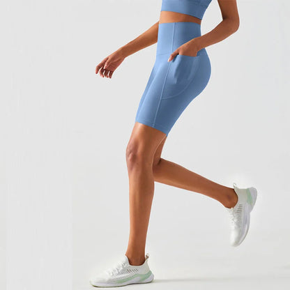 Biker Shorts Women Yoga Shorts with Pockets Running Short Women's Total Train High Rise 7" Bike Shorts Running Short