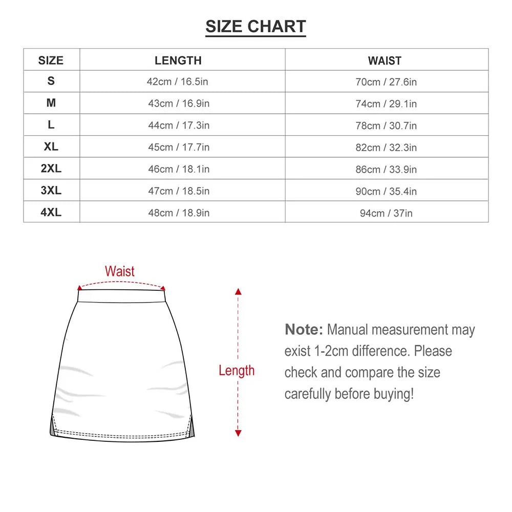 80s Color Block Print Skirt  Kawaii Mini Skirts Summer High Waist Graphic Street Style Casual Skirt Big Size 3XL 4XL