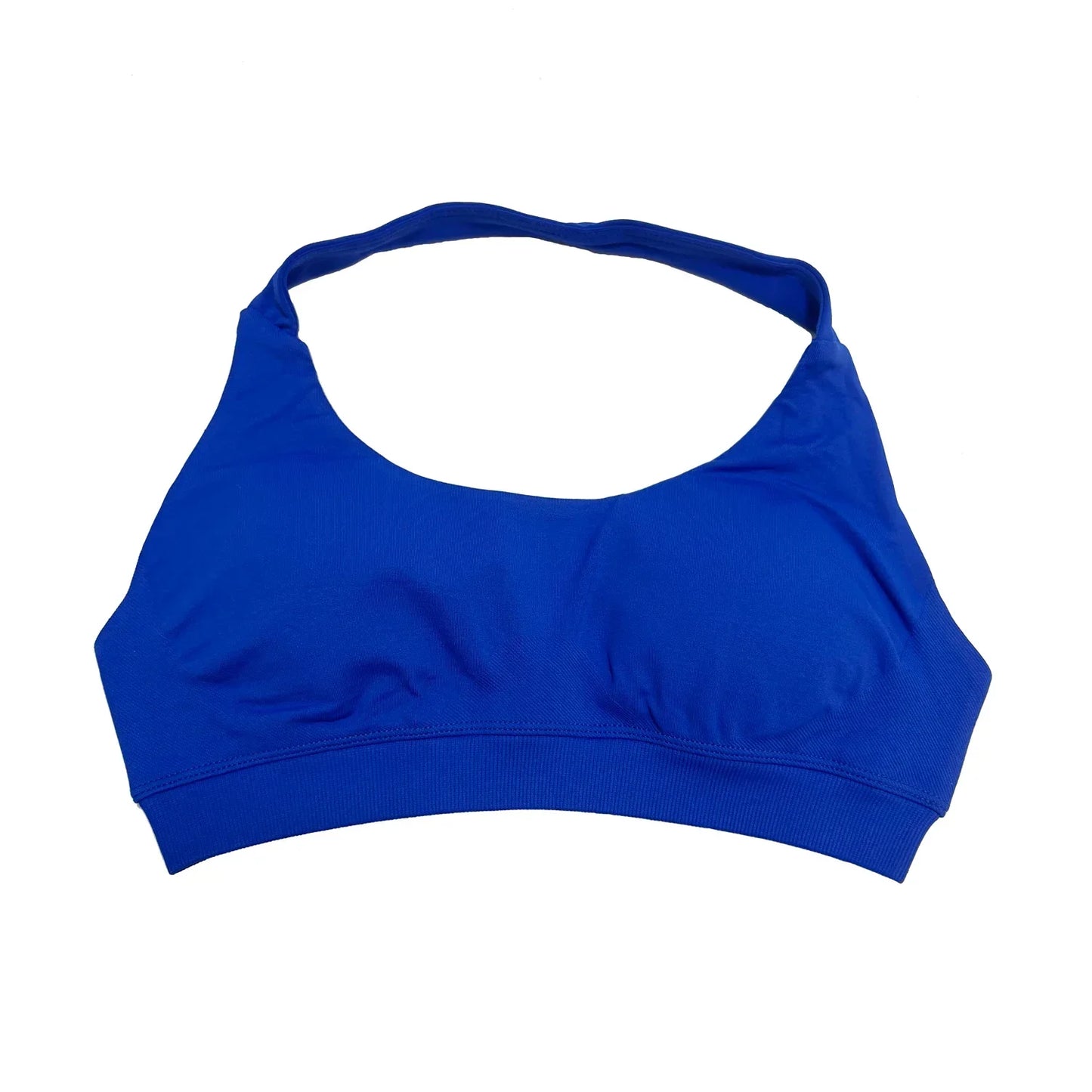 Halter Sports Bra for Women Neck Strap Bra Seamless Open Back Top Medium Support Gym Crop Top Stretchy Sportswear