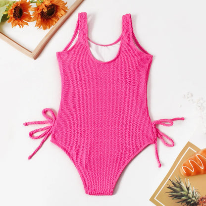 Neon Girls Teens One Piece Swimsuit 7-12 Years Summer Kids Swimwear Children Beachwear Sports Bathing Swimming Suits Monokini
