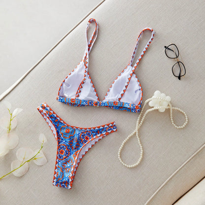 Brazilian Bikini Set Women Print Biquini Female Cut Bikinis Swimwear Push Up Swimsuit Bath Suit