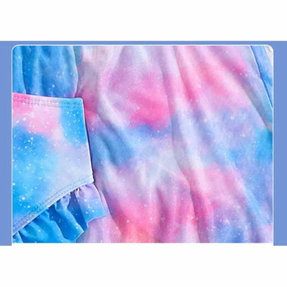 Girls Swimsuit Three Piece Children's Fashion Swimwear Summer Split Swimming Costume Kids Sports Clothes 4-7 Years Old