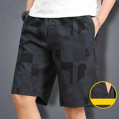 Thin Wide Leg Casual Sports Beach Shorts Men Camouflage Elastic Waist Pocket Folds Breathable Loose Short Pants