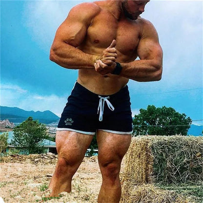 Training Exercise Shorts Solid Fitness Territory Sports Swimming Shorts Men Running Gym Quick-Drying Tie Plus Size Sportwear