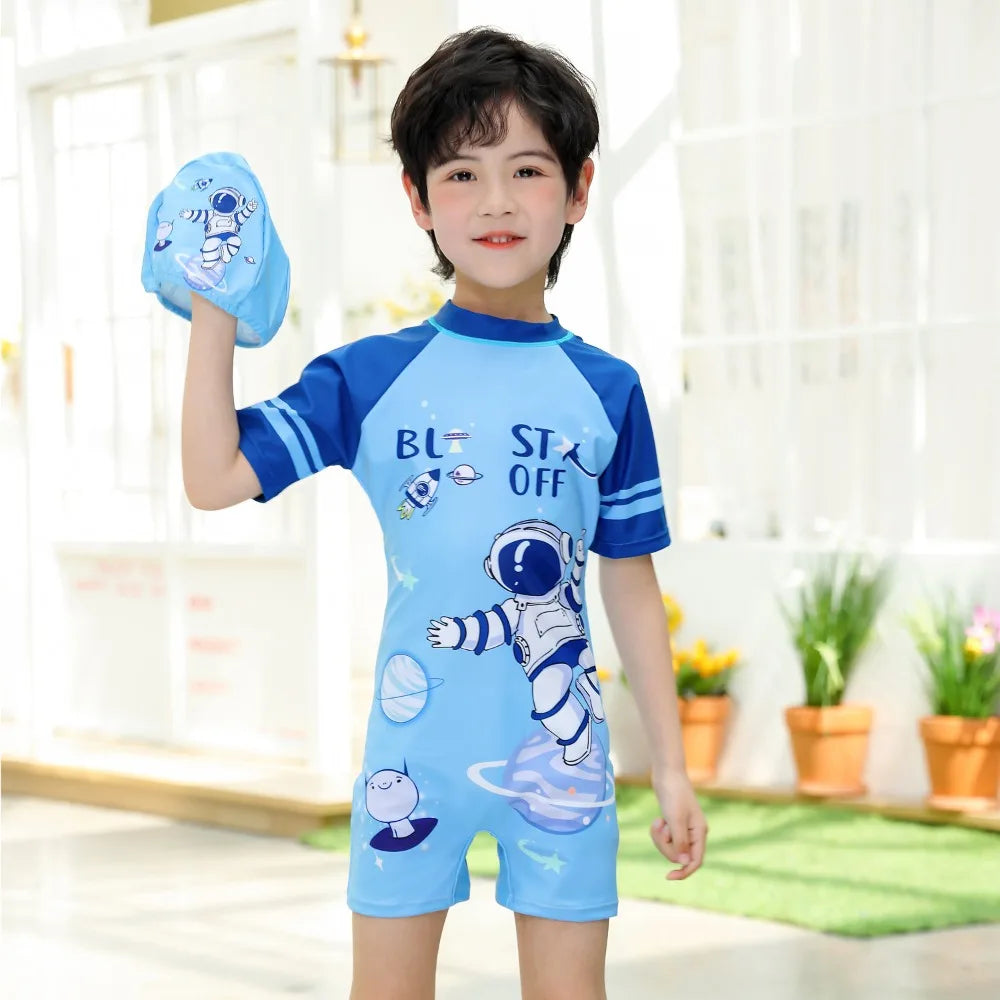 UV Baby Girl Swimsuit One Piece Swimming Jumpsuit Unicorn Bathing Suit SPF 50 Short Sleeve Kids Swimwear for Girls 2-12 Years