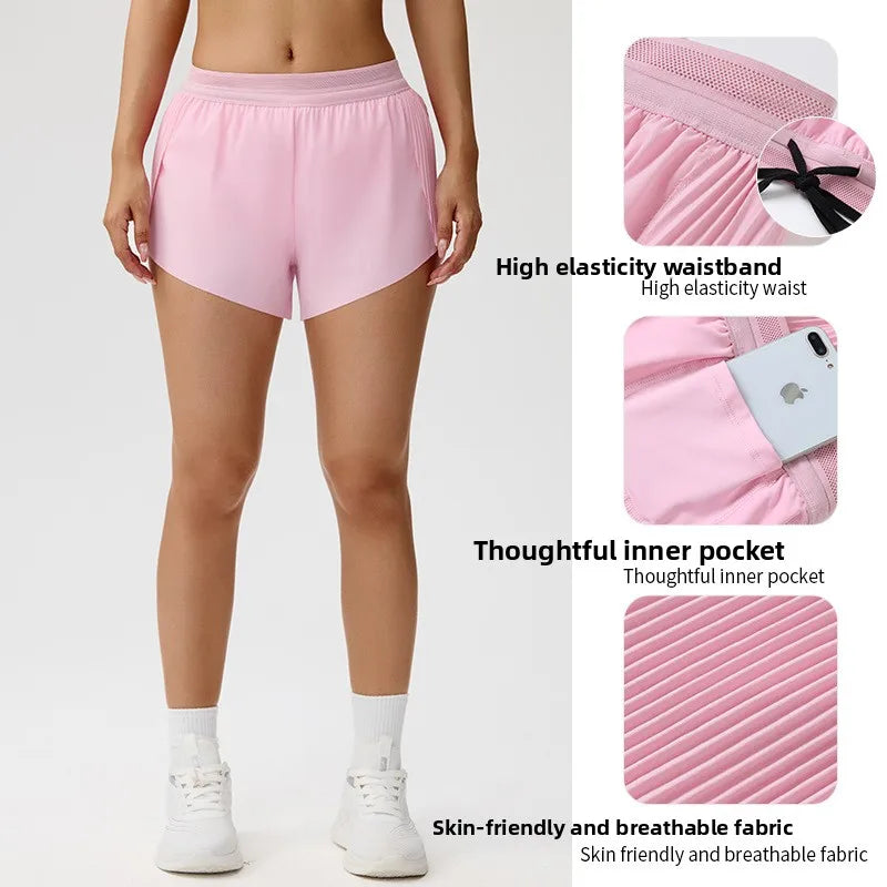 Sporty Yoga Short Skirt Running Casual Inner Lined Golf Tennis Skirt Sport Yoga Shorts Quick Dry 90% Nylon 10% Spandex Ladies