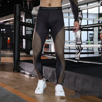 Men Camouflage Tights Man Fitness Compression Pants Quick-drying Rashguard Elastic Leggings for Gym Training